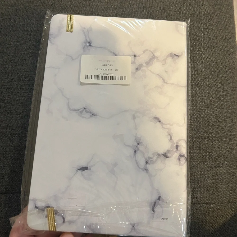 Marble and Gold Journal with place holder new in wrapping